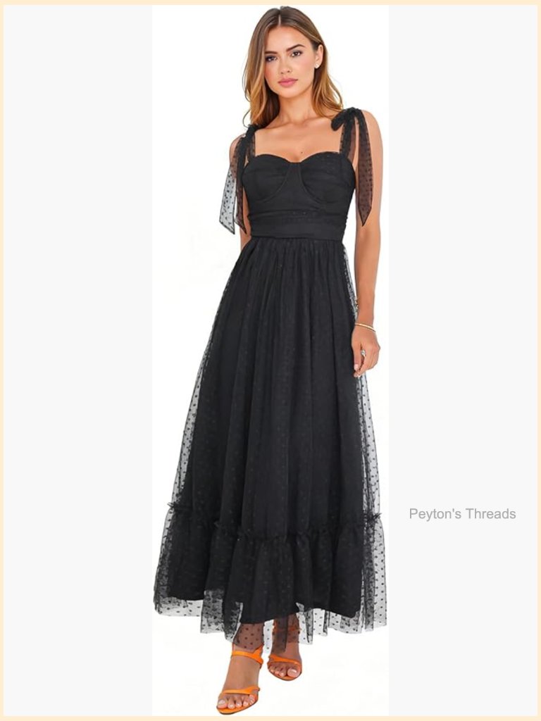 Sweetheart Neck Mesh A-Line Midi Dress With Built In Bra Cocktail Dress